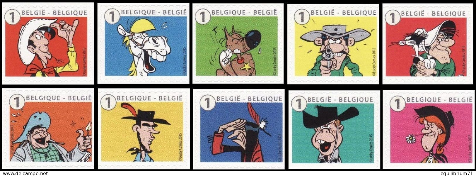 4507/4516**(B153/C153) - Carnet / Boekje - Lucky Luke - BELGIQUE / BELGIË / BELGIEN - Philabédés (comics)