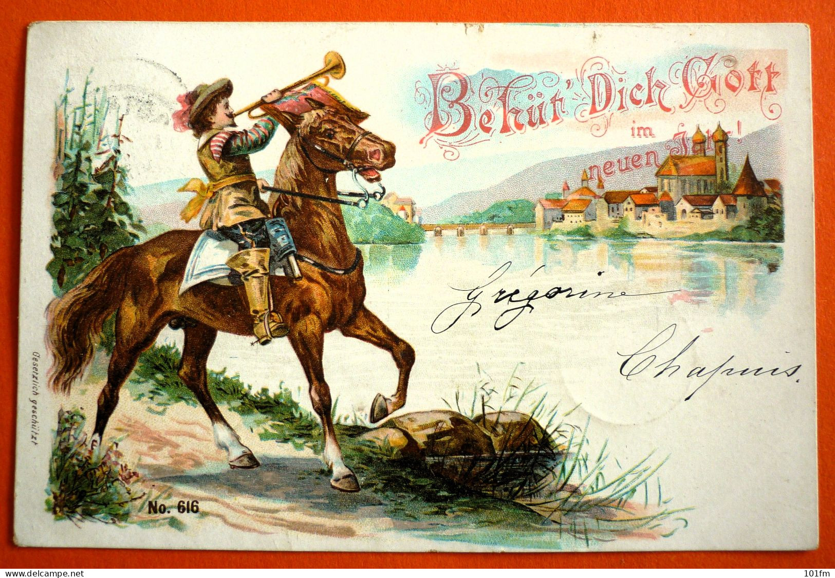 GERMAN POSTCARD, NEW YEAR GREETINGS - Anno Nuovo