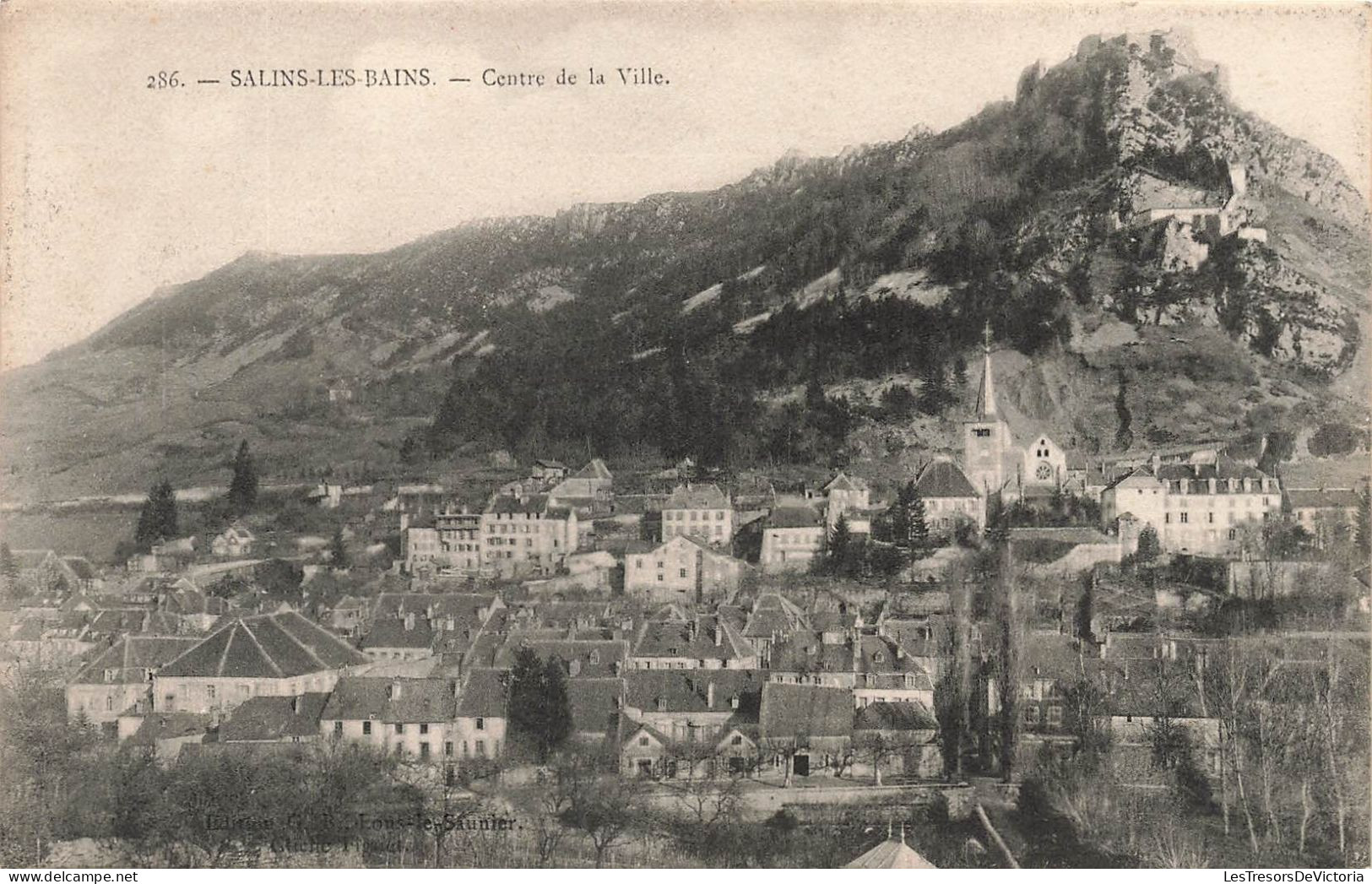 FRANCE - Salins Les Bains - Vue Générale Du Centre De La Ville - Carte Postale Ancienne - Andere & Zonder Classificatie