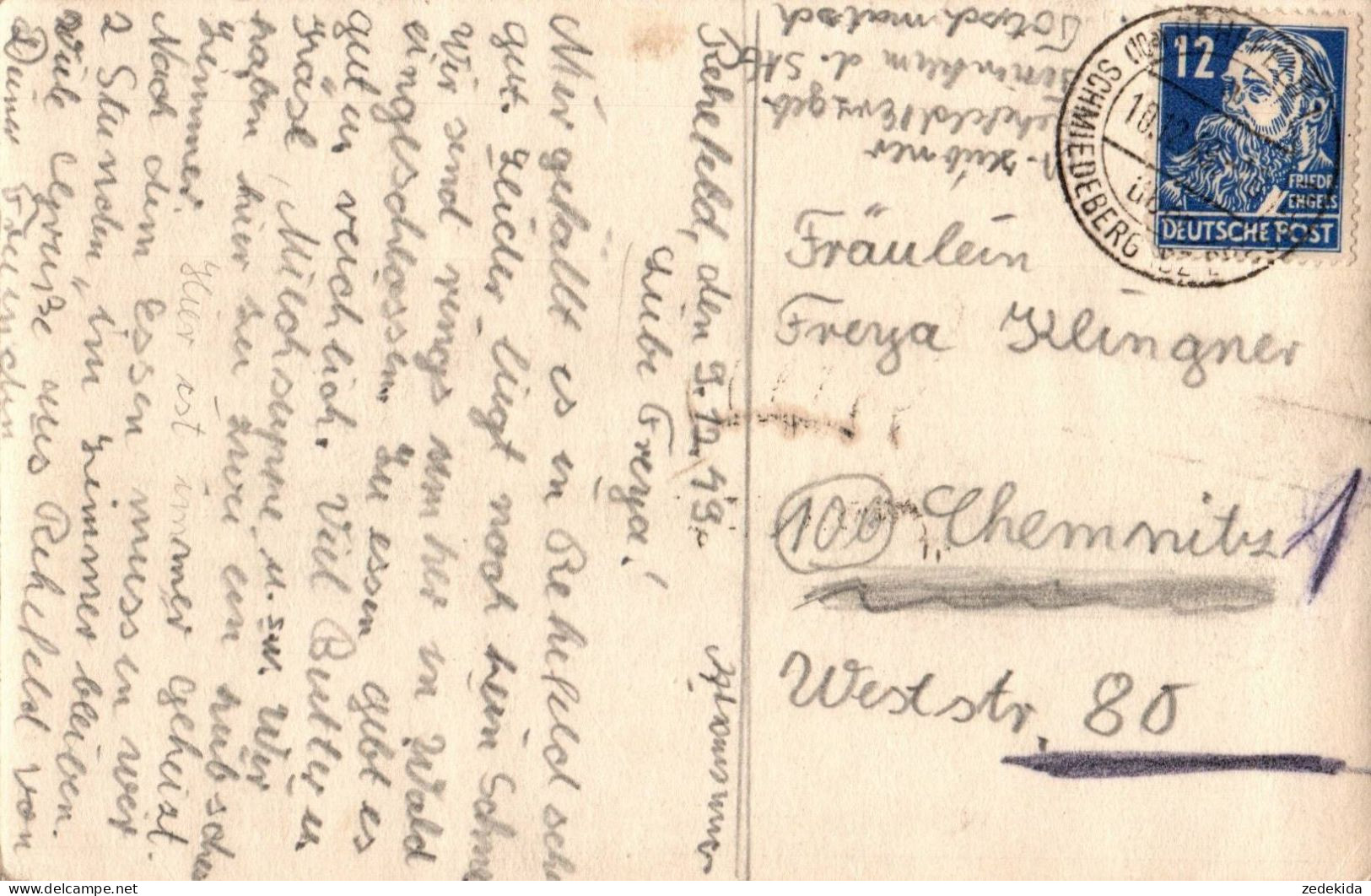 H0793 - Rehefeld Zaunhaus - Landpost Landpoststempel Schmiedeberg - Rehefeld