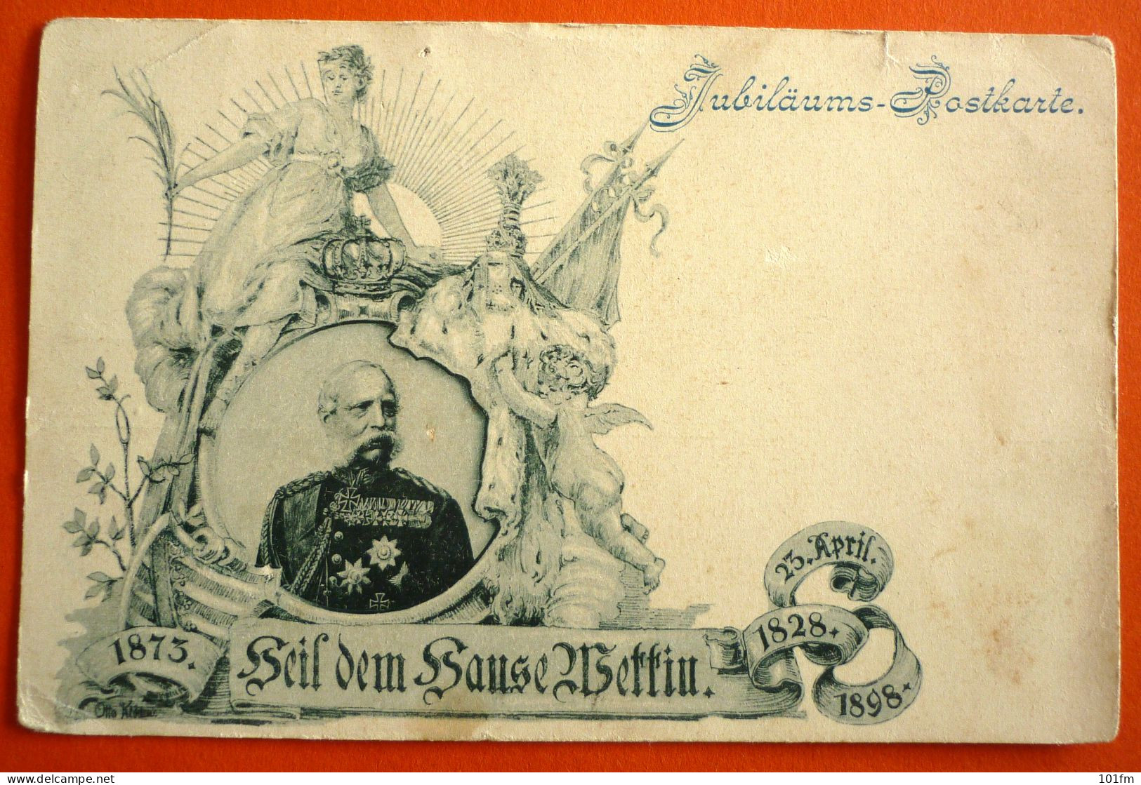 KAISER WILHELM 23.APRIL 1828-1898 , JUBILAUMS POSTKARTE - Familles Royales