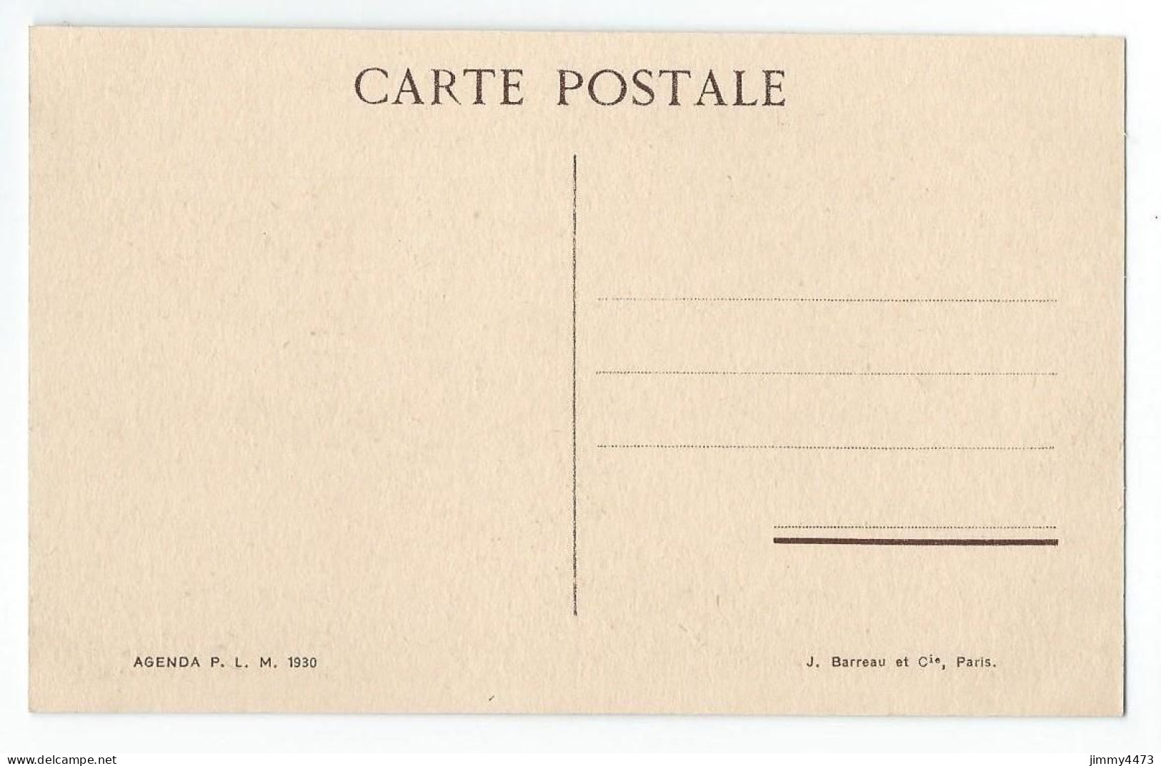 CPA - TYPE ARABE - AGENDA P. L. M. 1930 - Cl. Prouho - Edit. J. Barreau Et Cie Paris - Men
