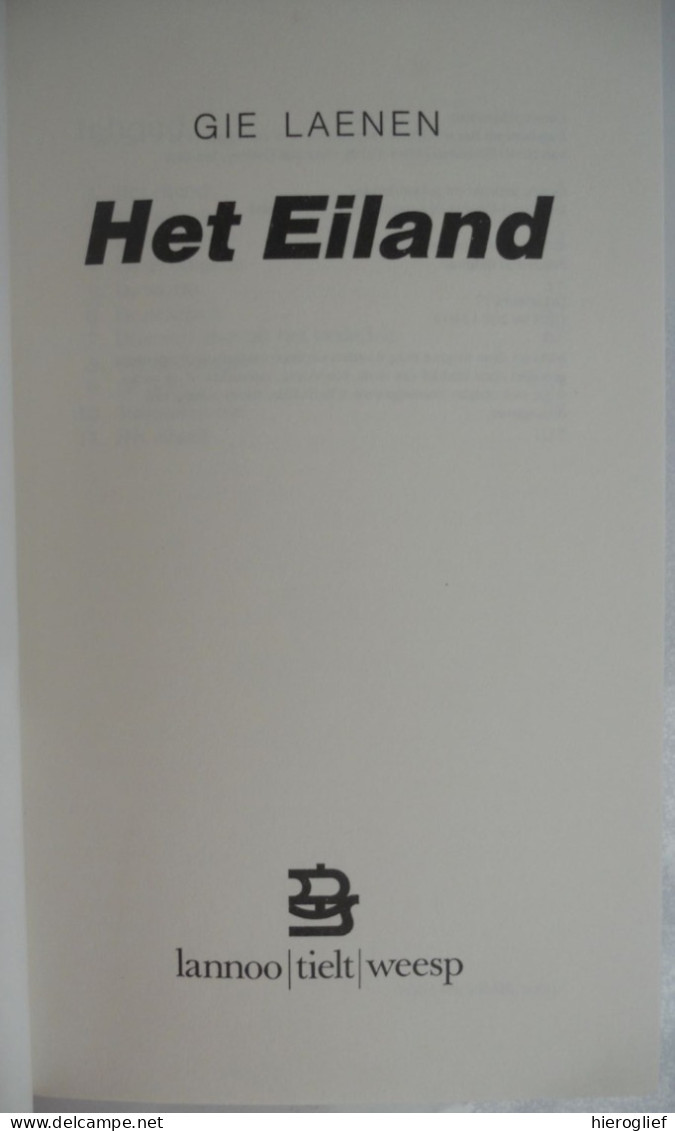 HET EILAND - Door Gie Laenen  1984 Lannoo Junior - Jeugd