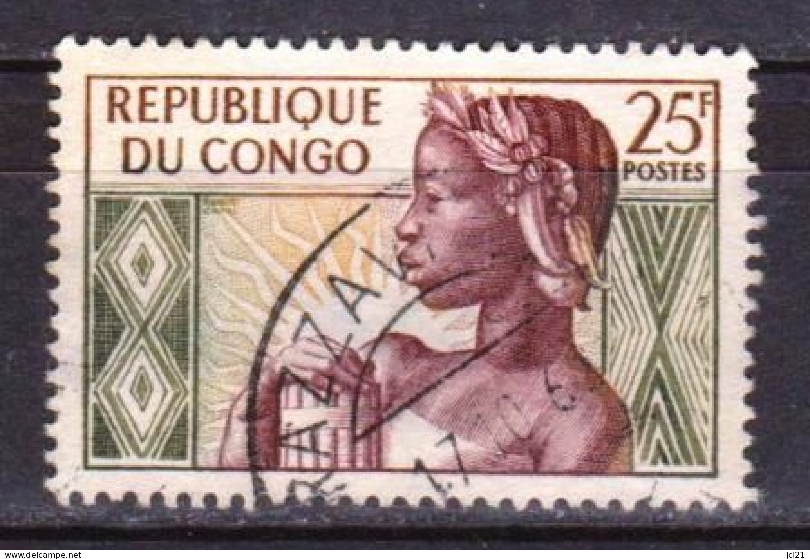 TIMBRE REPUBLIQUE DU CONGO JEUNE INDIGÈNE (2061)_Ti1170 - Usati