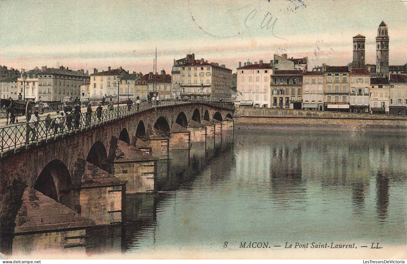 FRANCE - Macon - Vue Sur Le Pont Saint Laurent - LL - Colorisé - Carte Postale Ancienne - Macon