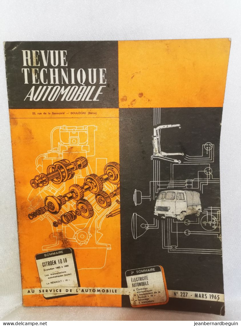 Revue Technique Automobile Originale Mars 1965   Numero 227 Citroen Id 19 - Auto