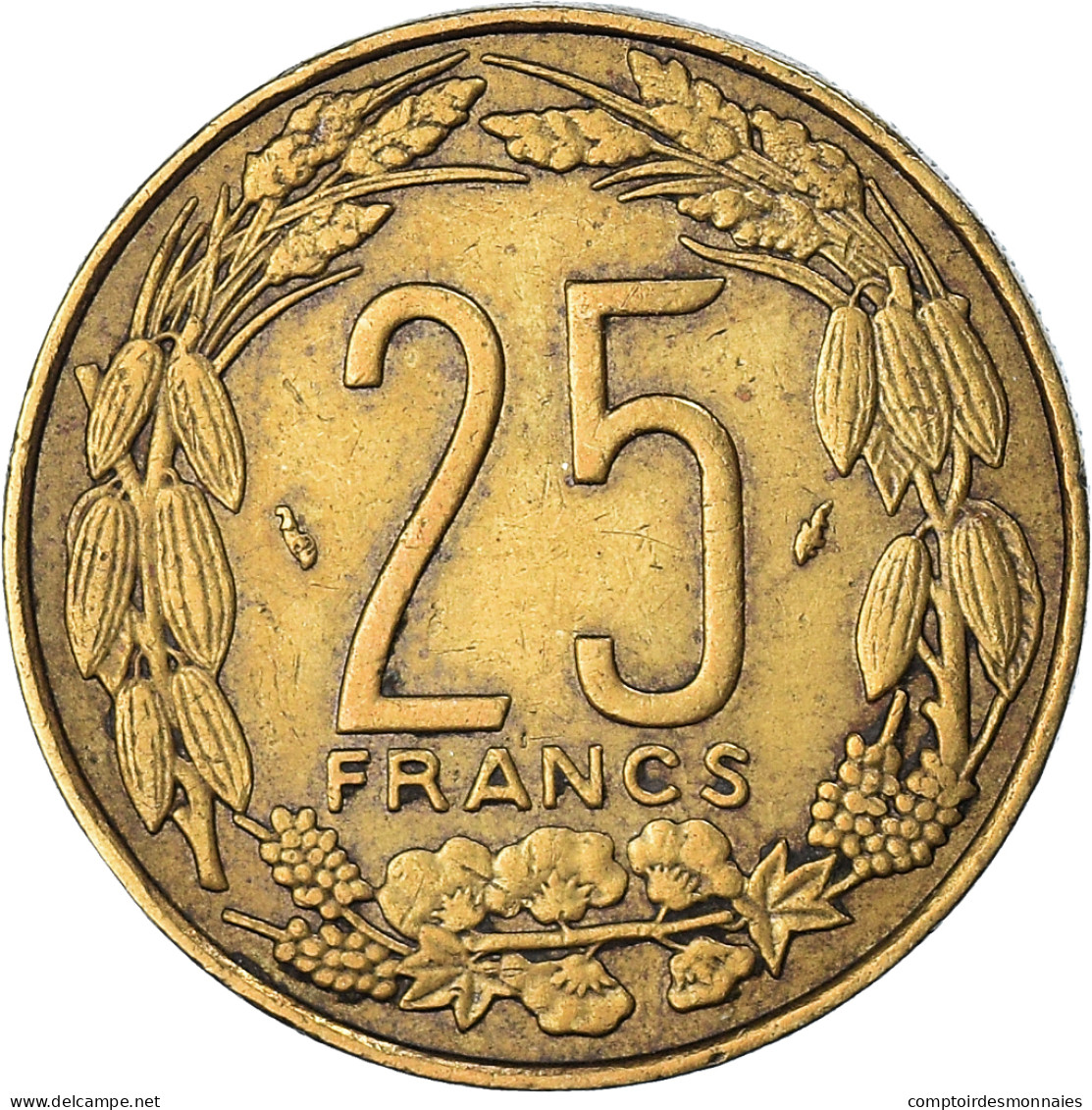 Monnaie, États De L'Afrique Centrale, 25 Francs, 1975 - Zentralafrik. Republik