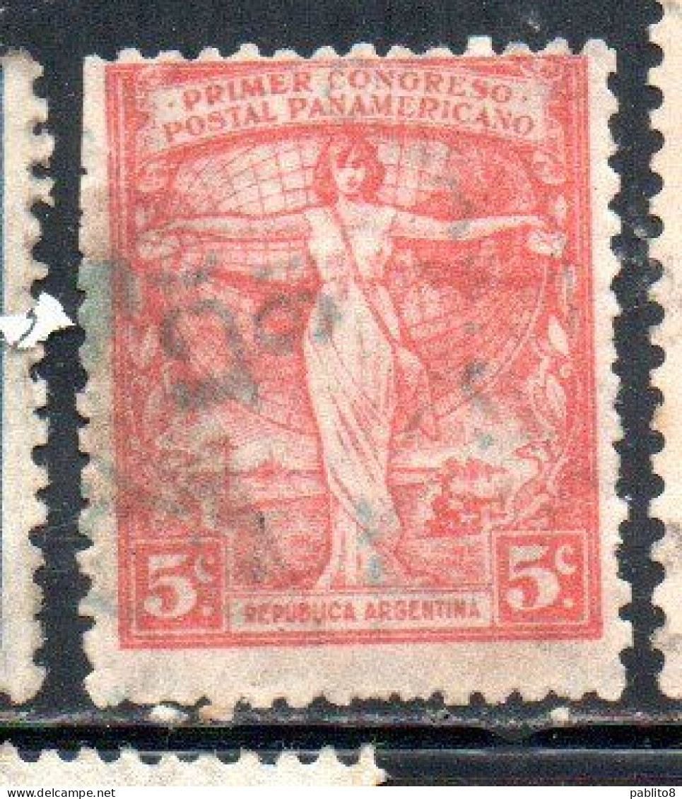 ARGENTINA 1921 PAN-AMERICAN POSTAL CONGRESS BUENOS AIRES CENT. 5c USATO USED OBLITERE' - Oblitérés