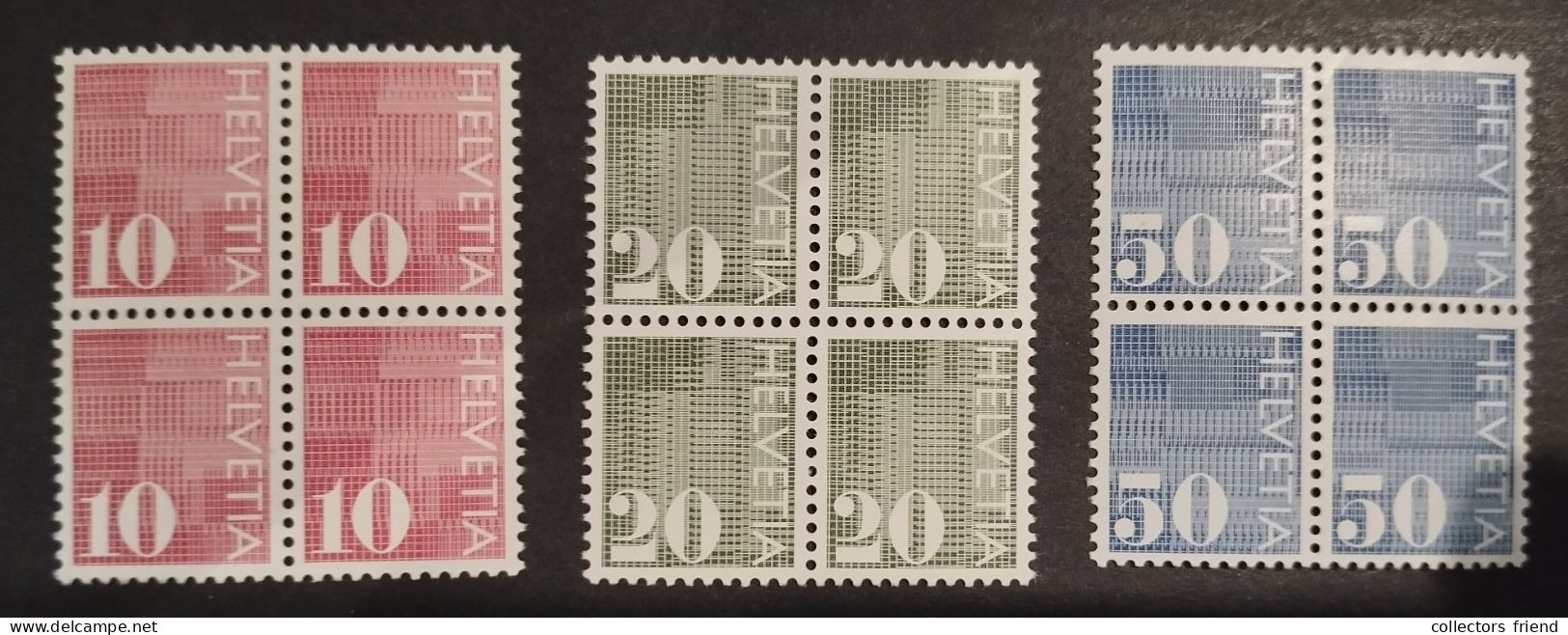 Schweiz1970 / Komplett ** + 4er-Blöcke / Frankaturgültig 22,- SFr - Unused Stamps