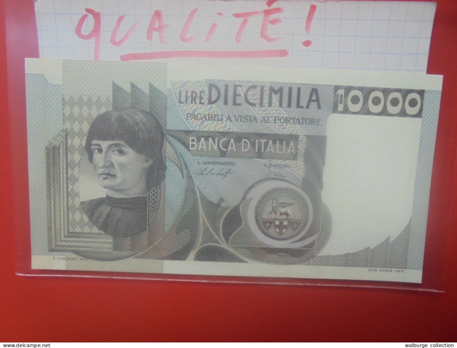 ITALIE 10.000 LIRE 1976-78 Signature A Peu Circuler Très Jolie Qualité (B.33) - 10000 Liras