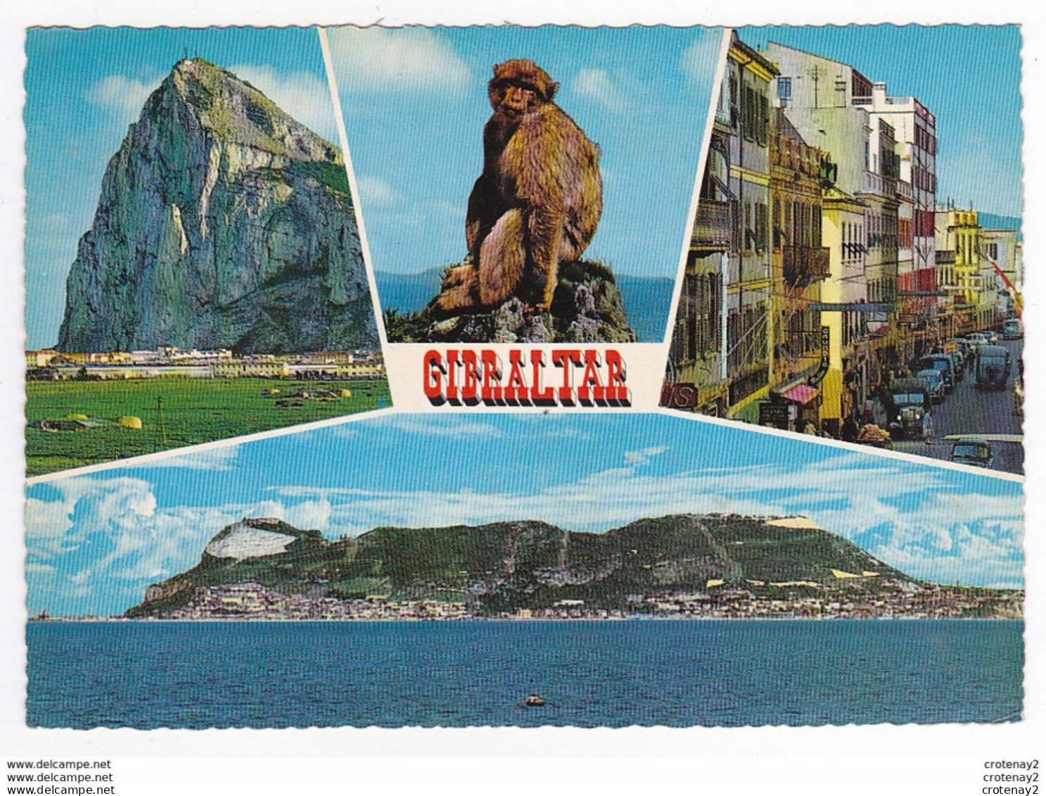 GIBRALTAR En 4 Vues De 1966 VOIR Timbre Et Flamme European Sea Angling Championships 1966 - Gibraltar