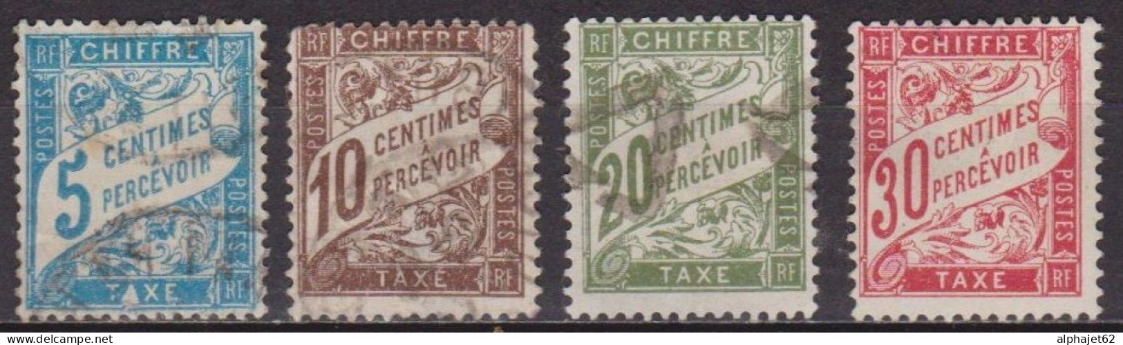 Type Duval - FRANCE - Timbre Taxe - N° 28-29-31-33 - 1893 - 1960-.... Gebraucht