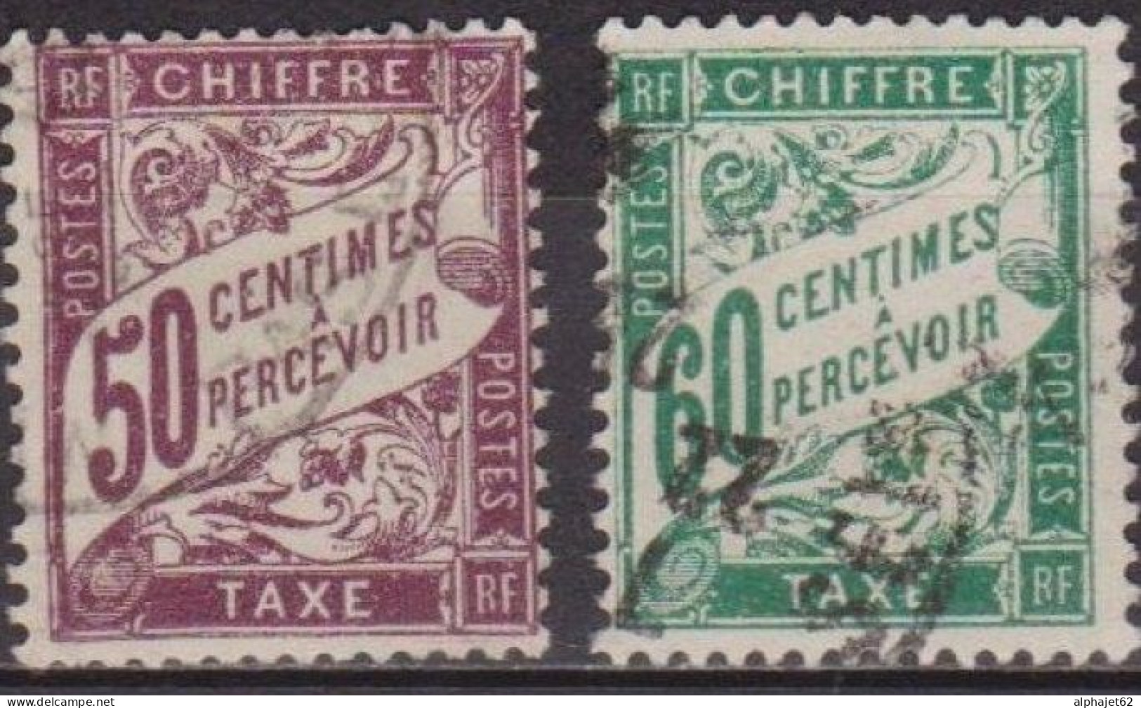 Type Duval - FRANCE - Timbre Taxe - N° 37-38 - 1893 - 1960-.... Gebraucht