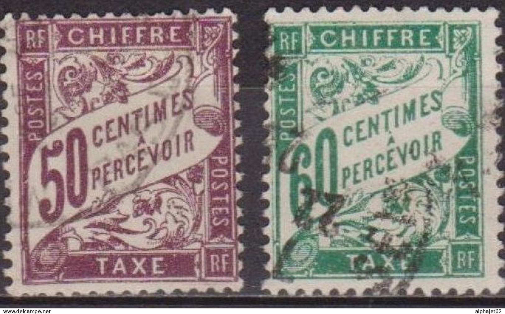 Type Duval - FRANCE - Timbre Taxe - N° 37-38 - 1893 - 1960-.... Oblitérés