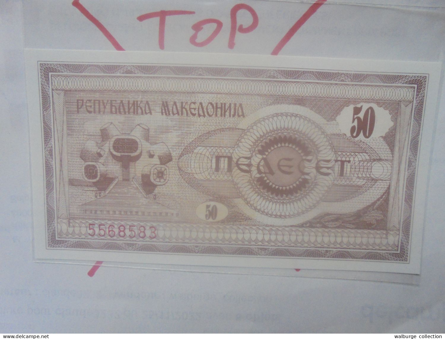 MACEDOINE 50 Denar 1992 Neuf (B.33) - Noord-Macedonië