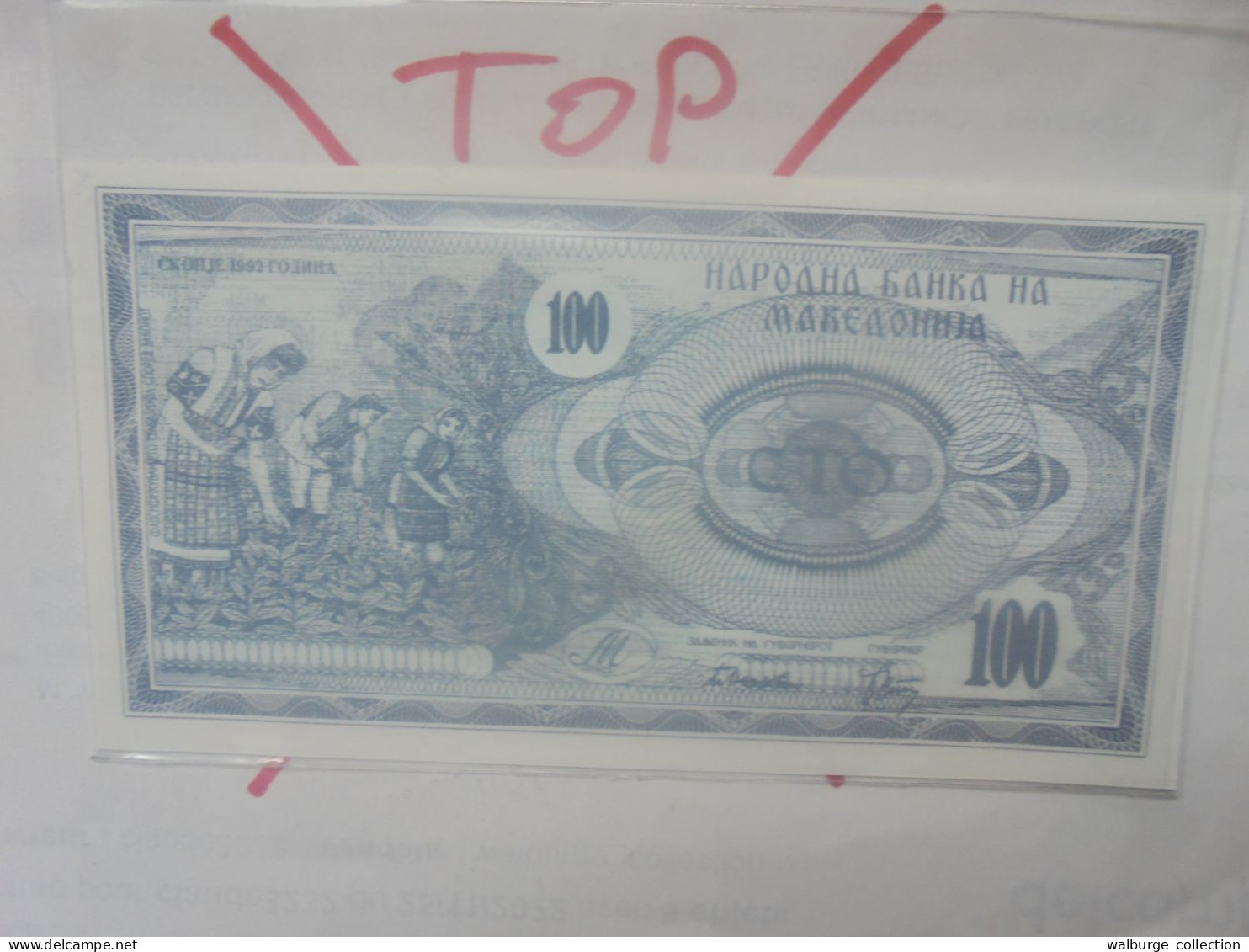 MACEDOINE 100 Denar 1992 Neuf (B.33) - Noord-Macedonië