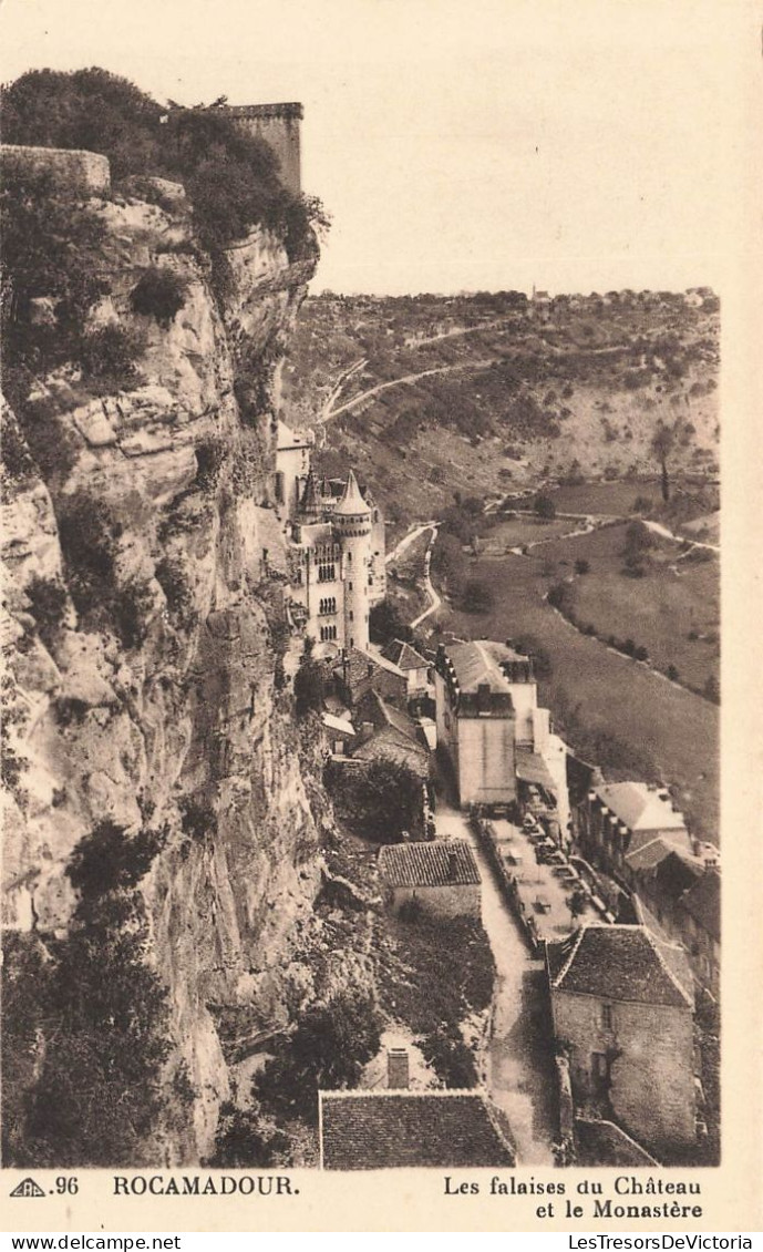 FRANCE - Rocamadour - Les Falaises Du Château Et Le Monastère - Carte Postale Ancienne - Rocamadour