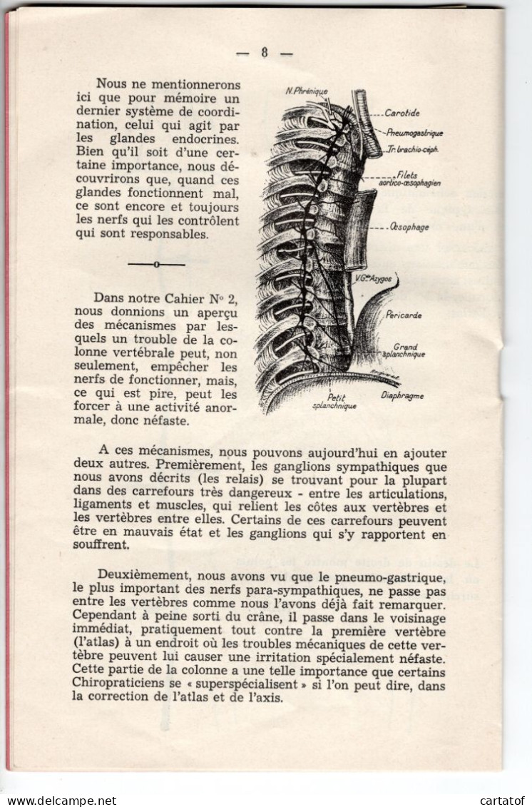 Les CAHIERS De L' A.C.B. édités Par L'Association Des Chiropracteurs Belges . BARTER à ARLON - Gezondheid