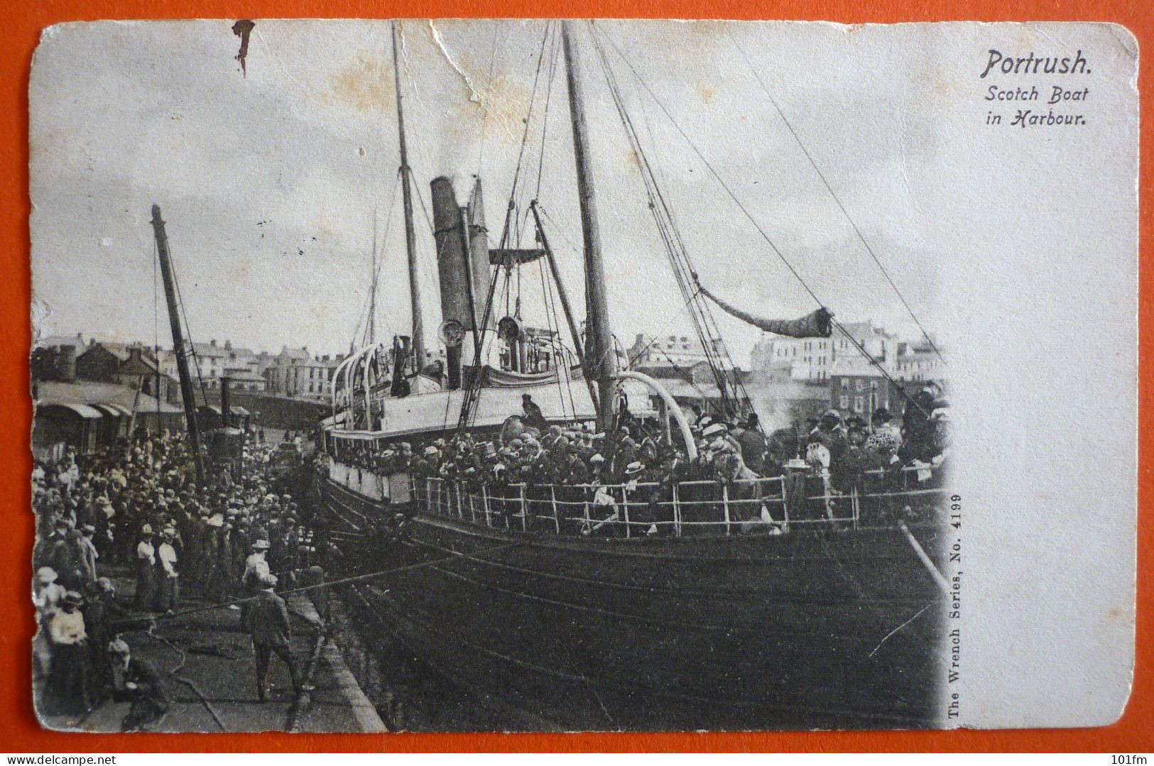 UK - NORTHEN IRELAND, PORTRUSH, SCOTCH BOAT IN HARBOUR 1911 - Antrim