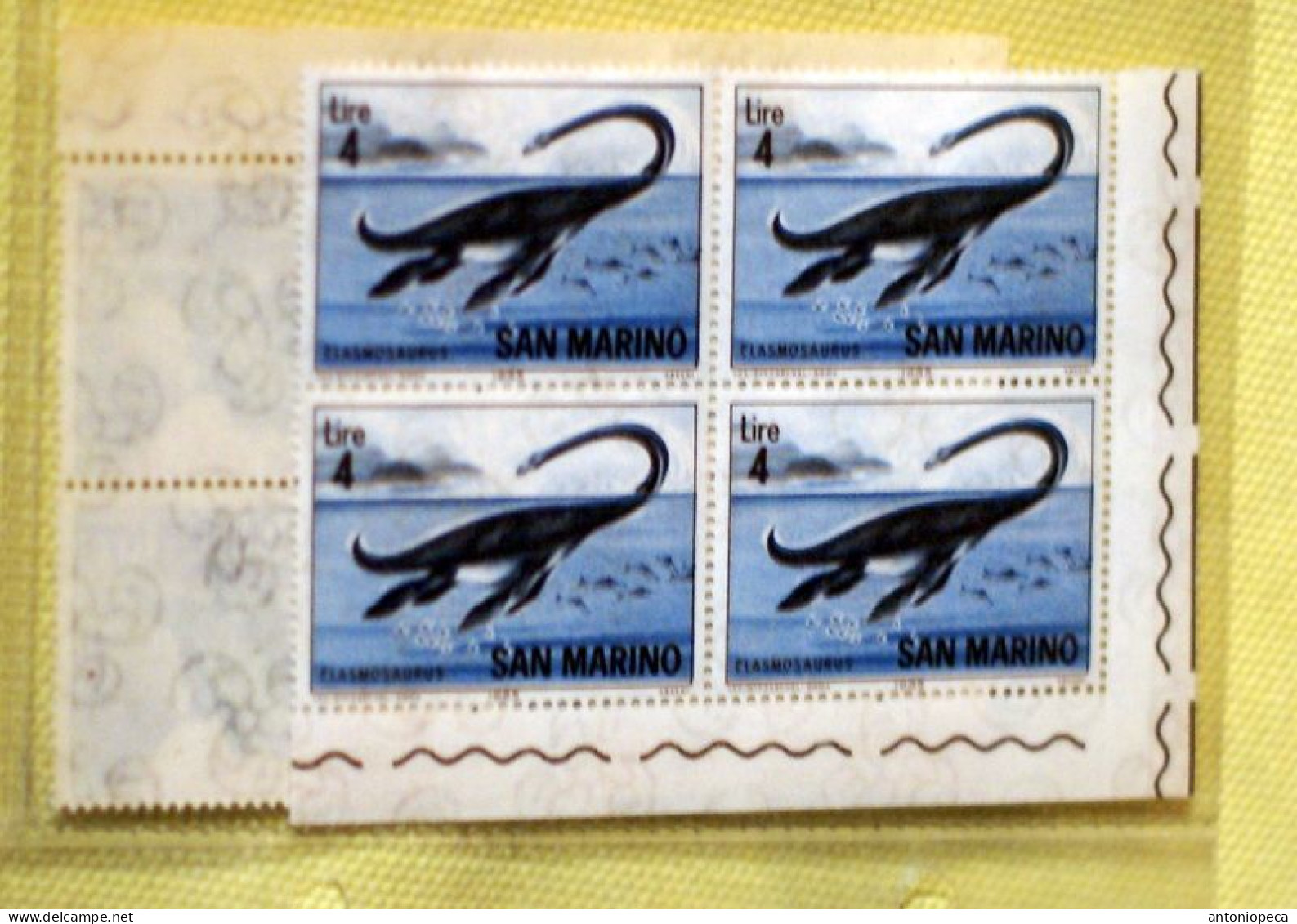 SAN MARINO 1965, ANIMALI PREISTORICI BLOCKS MNH** - Unused Stamps