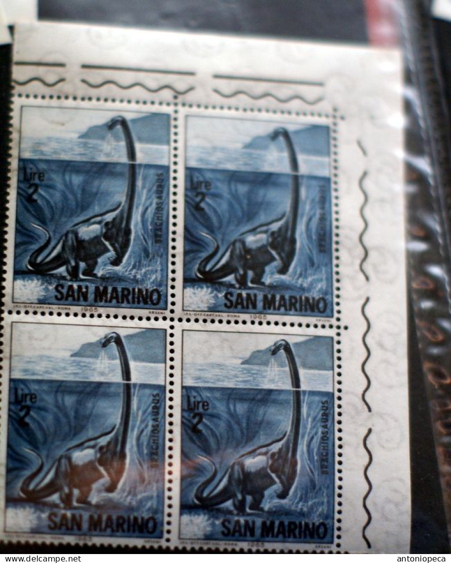 SAN MARINO 1965, ANIMALI PREISTORICI BLOCKS MNH**