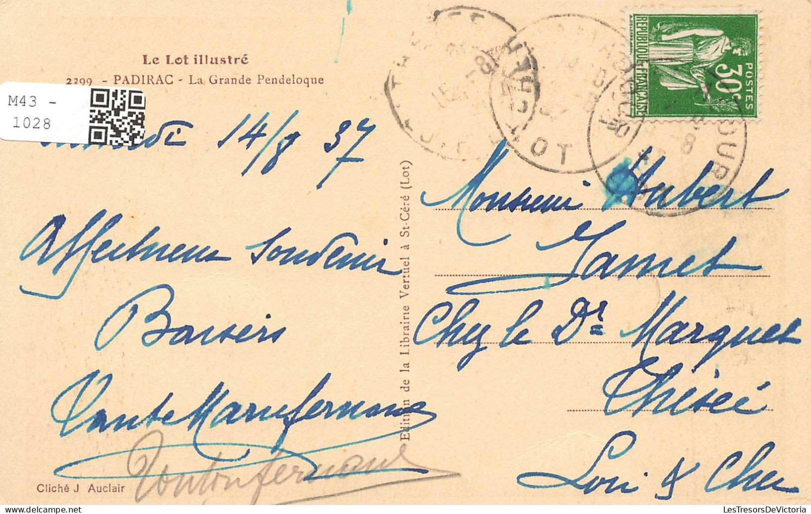 FRANCE - Padirac - La Grande Pendeloque - Carte Postale Ancienne - Padirac
