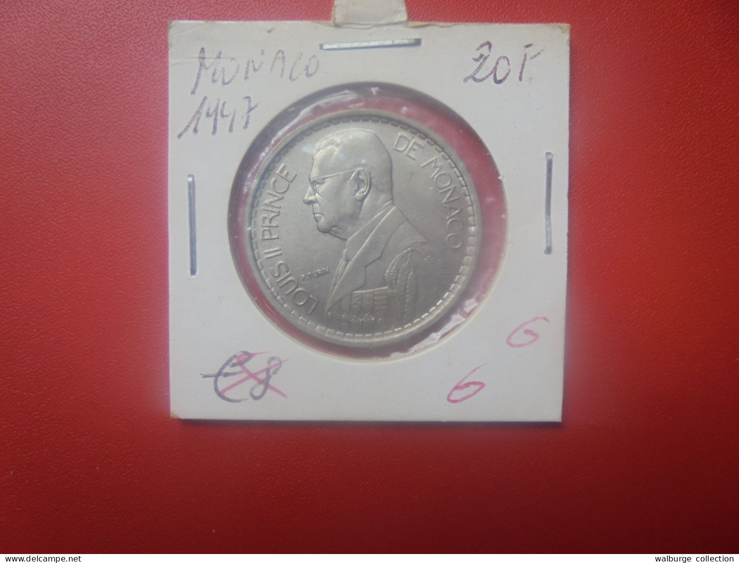 MONACO 20 Francs 1947 (A.10) - 1922-1949 Luigi II