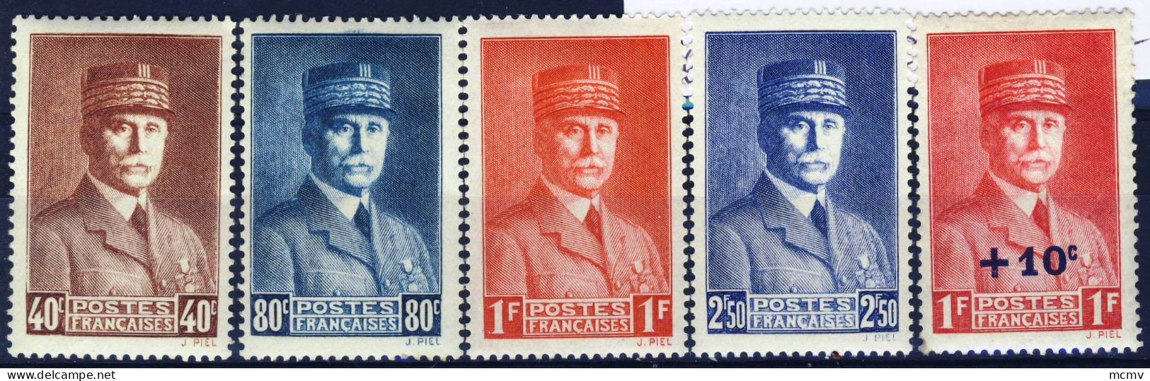 470 à 473 +494 PORTRAITS De PETAIN NEUF *  ANNEE 1941 - 1941-42 Pétain