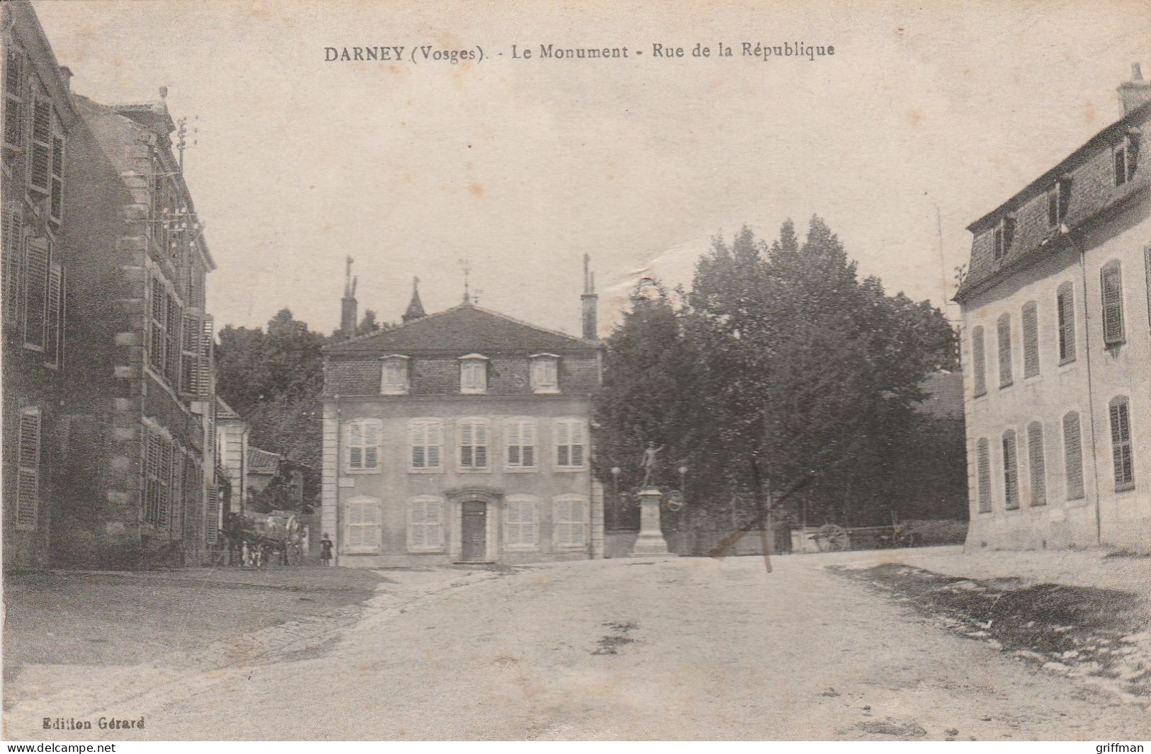 DARNEY LE MONUMENT RUE DE LA REPUBLIQUE 1918 - Darney