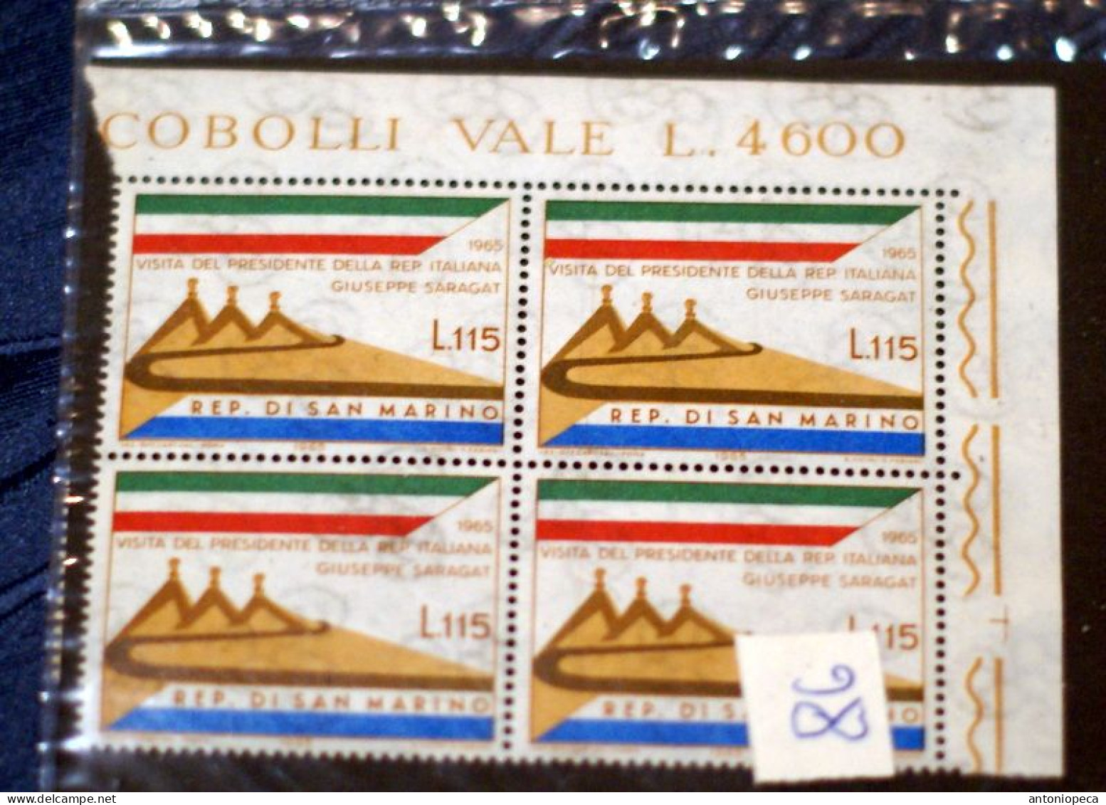 SAN MARINO 1965 SARAGAT BLOCK NH - Nuevos