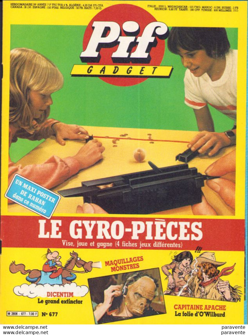 PIF 677 Avec Poster RAHAN De CHERET Et YANNICK NORMA CHAKIR KAMB - Pif Gadget