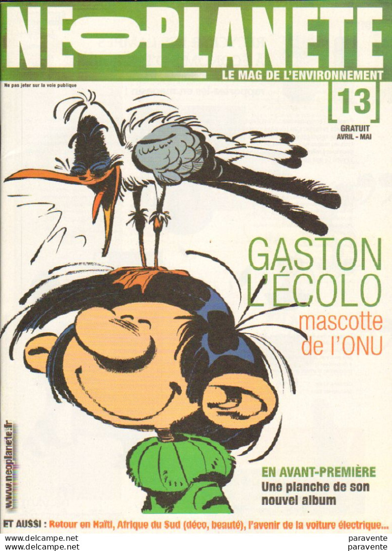 Magazine NEOPLANET 13 Avec GASTON LAGAFFE Et Un Visuel Asterix Et Un Tintin En 2010 - Autres & Non Classés