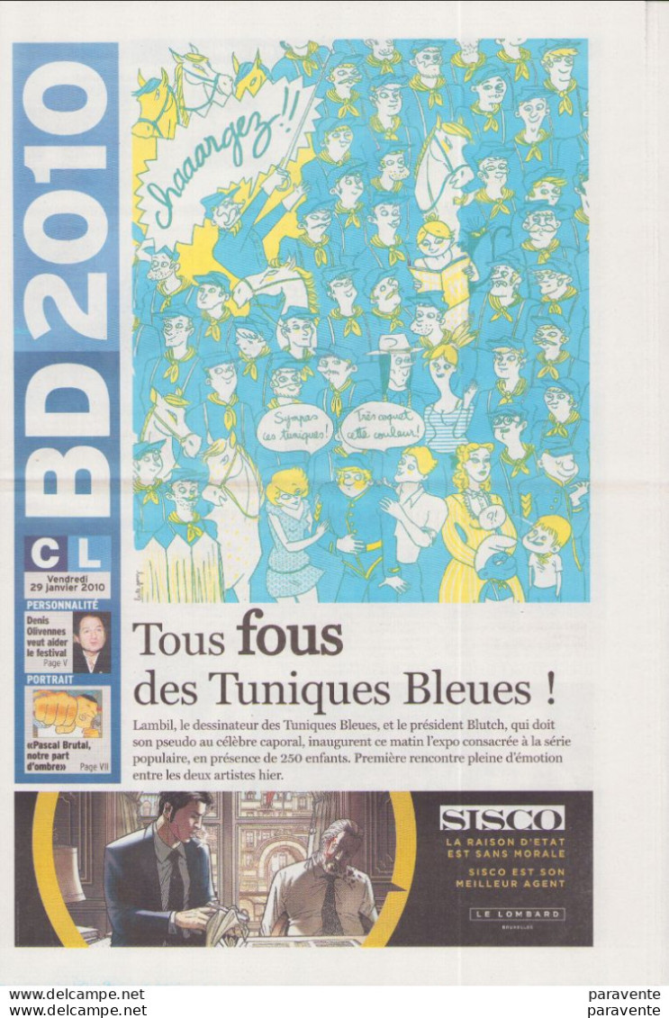 Journal CHARENTE LIBRE BD 2010 Avec Lucile GOMEZ , HERGE , BLUTCH , LAMBIL , ZEP - Andere & Zonder Classificatie