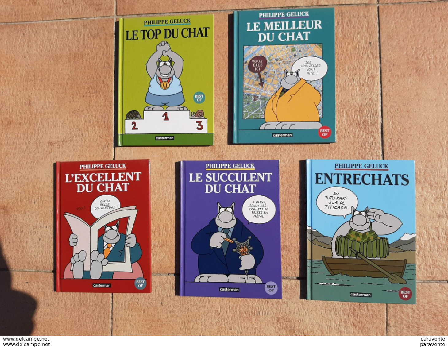 Lot 5 Albums BEST OF LE CHAT De Casterman DL Mai 2007 - Geluck