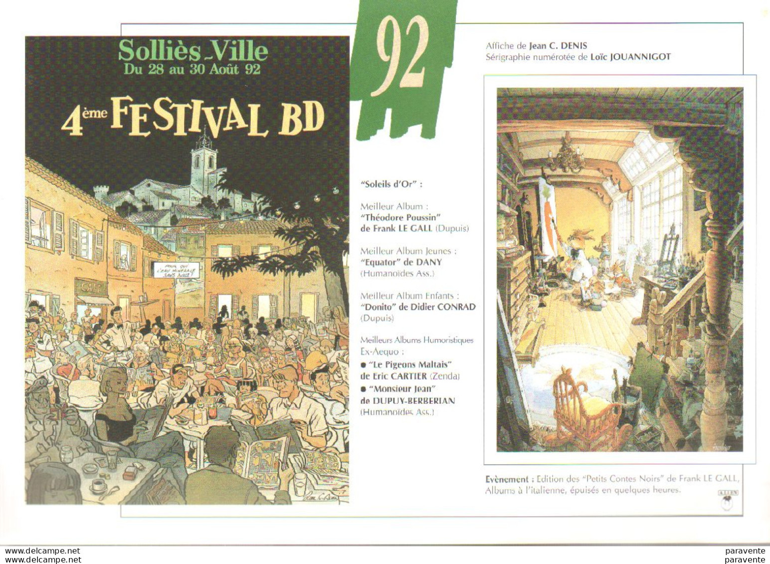 portfolio SOLLIES DEJA 10ans avec lidwine juillard luguy dodier ptiluc denis legall cosey margerin dupuy giraud hermann