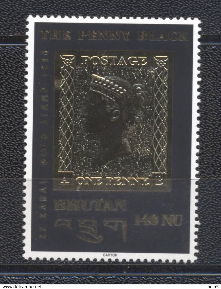 Bhutan 1996- Penny Black Set (1v) Gold/En Or - Bhutan