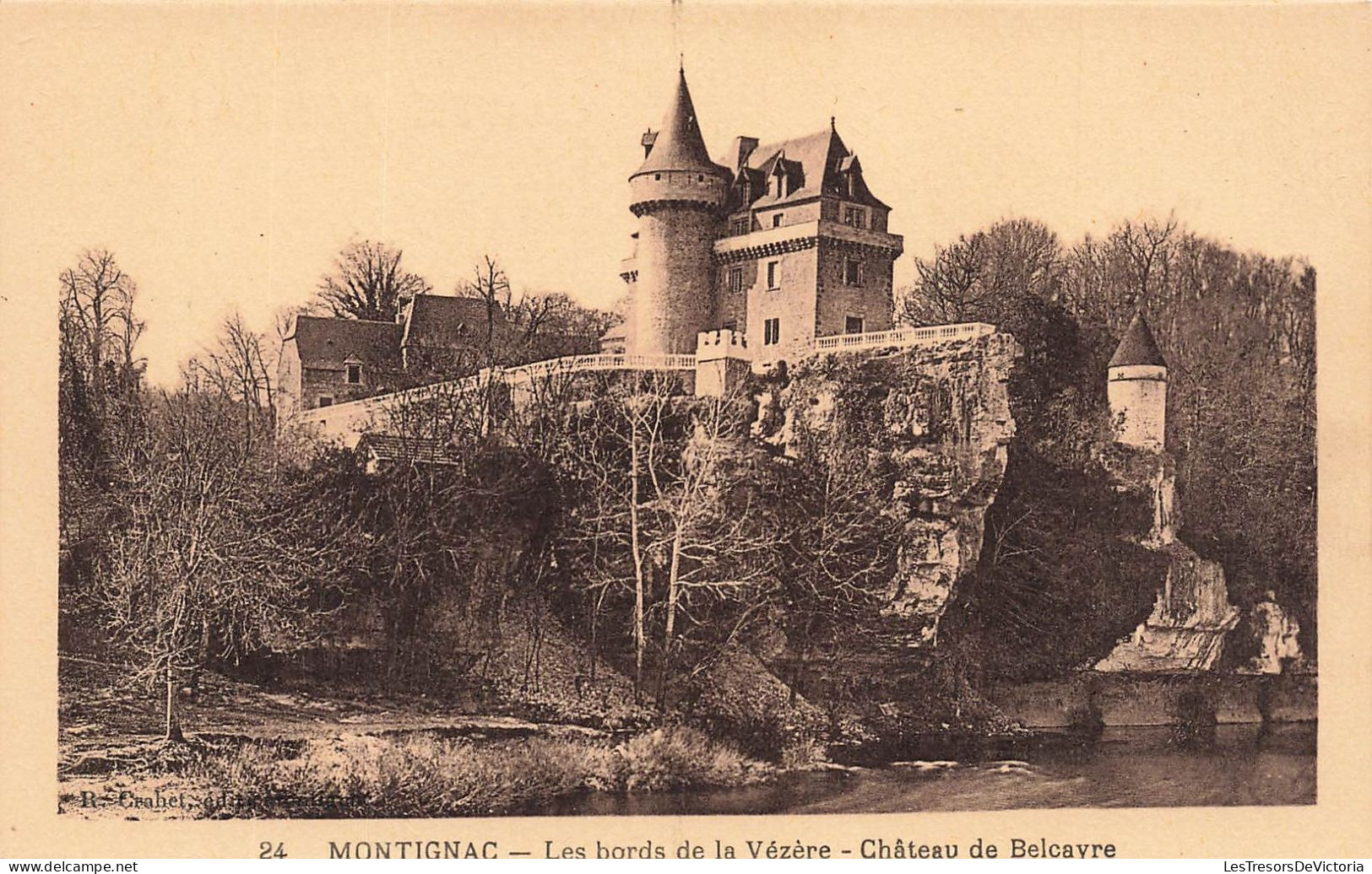 FRANCE - Montignac - Les Bords De La Vézère - Château De Belcavre - Carte Postale Ancienne - Montignac-sur-Vézère