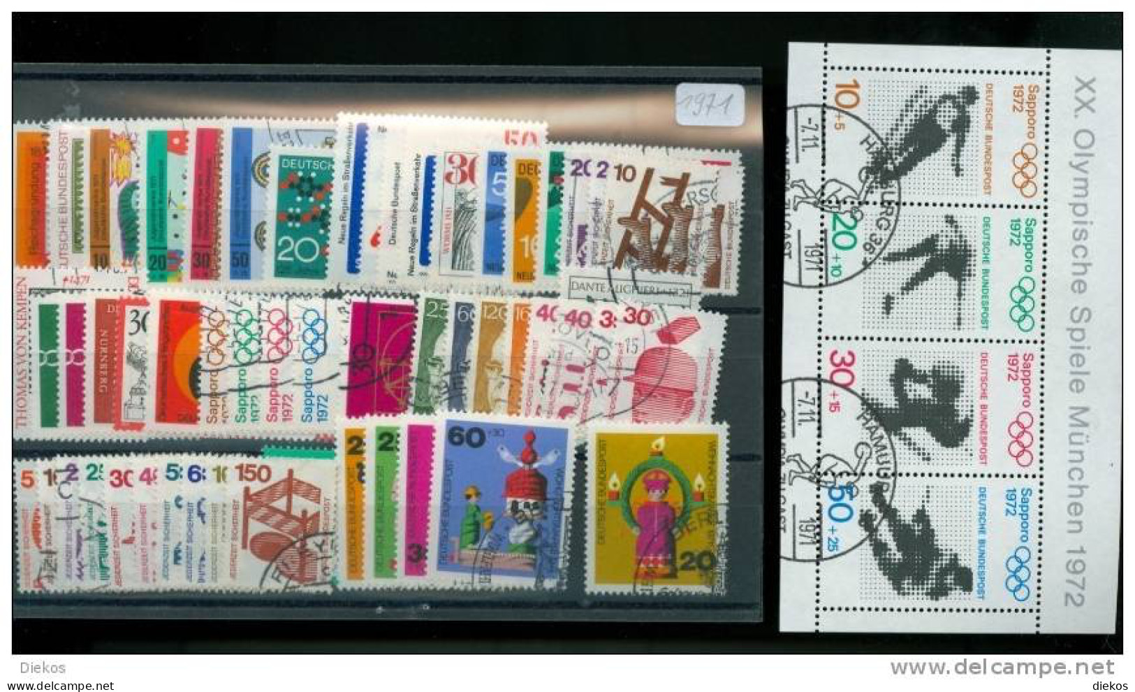 Kompletter Jahrgang Bund 1971 Gestempelt , Complete Year Set, Used Obliteré #139 - Collections Annuelles