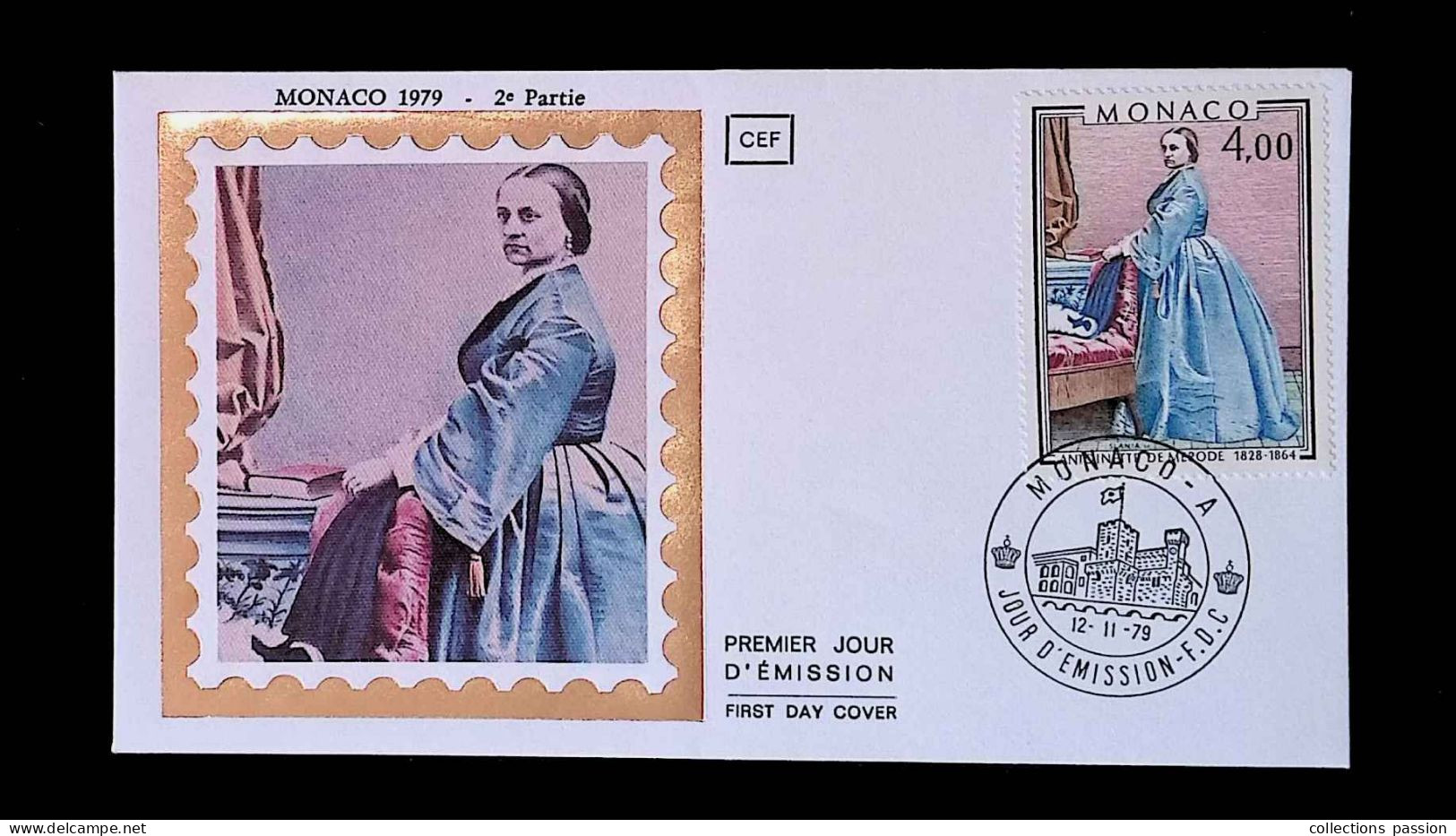 CL, FDC, 1 Er Jour, Monaco. A, 12-11-79, Antoinette De Merode, CEF - Covers & Documents