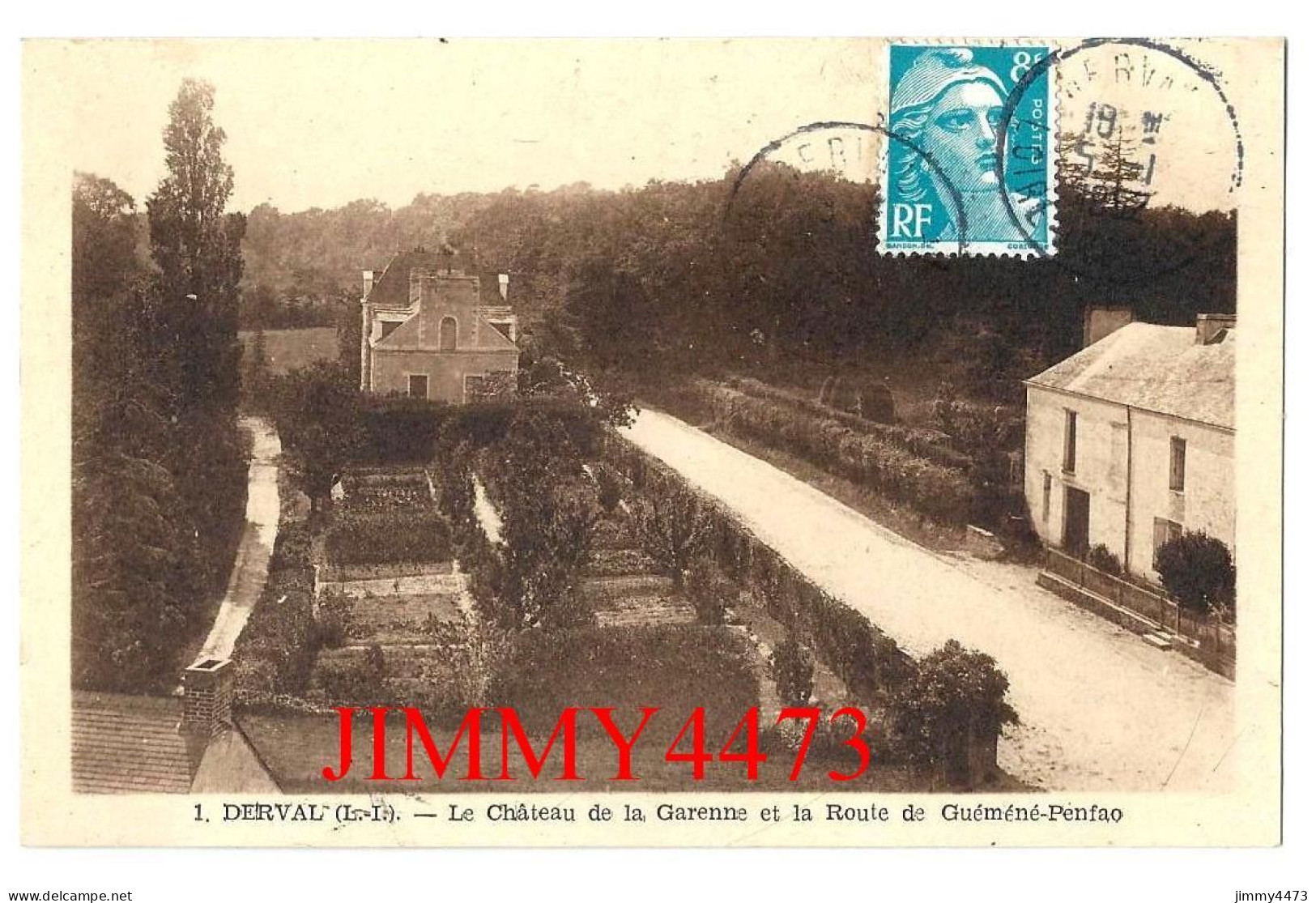 CPA - DERVAL (L.-Inf.) Le Château De La Garenne Et La Route De Guémené-Penfao - N° 1 - Edit. J. Nozais - Derval