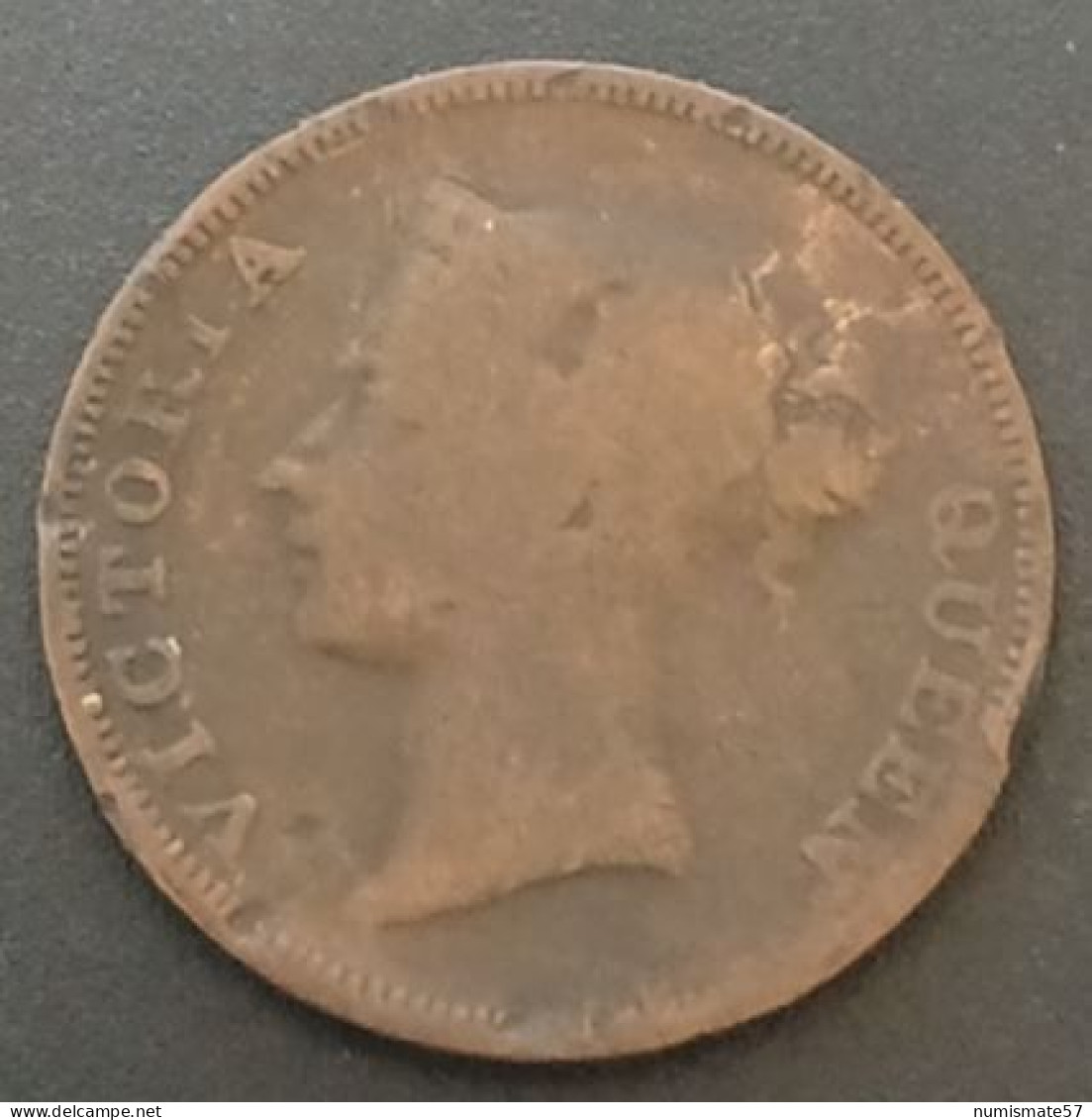 MALAISIE - MALAYSIA - 1 - ONE CENT 1845 - Queen Victoria - KM 3 - Malaysie