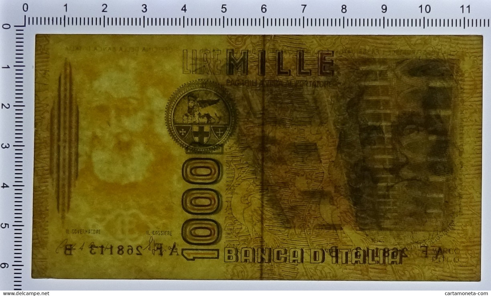 1000 LIRE FALSO D'EPOCA MARCO POLO LETTERA F 20/10/1988 BB+ - [ 8] Specimen