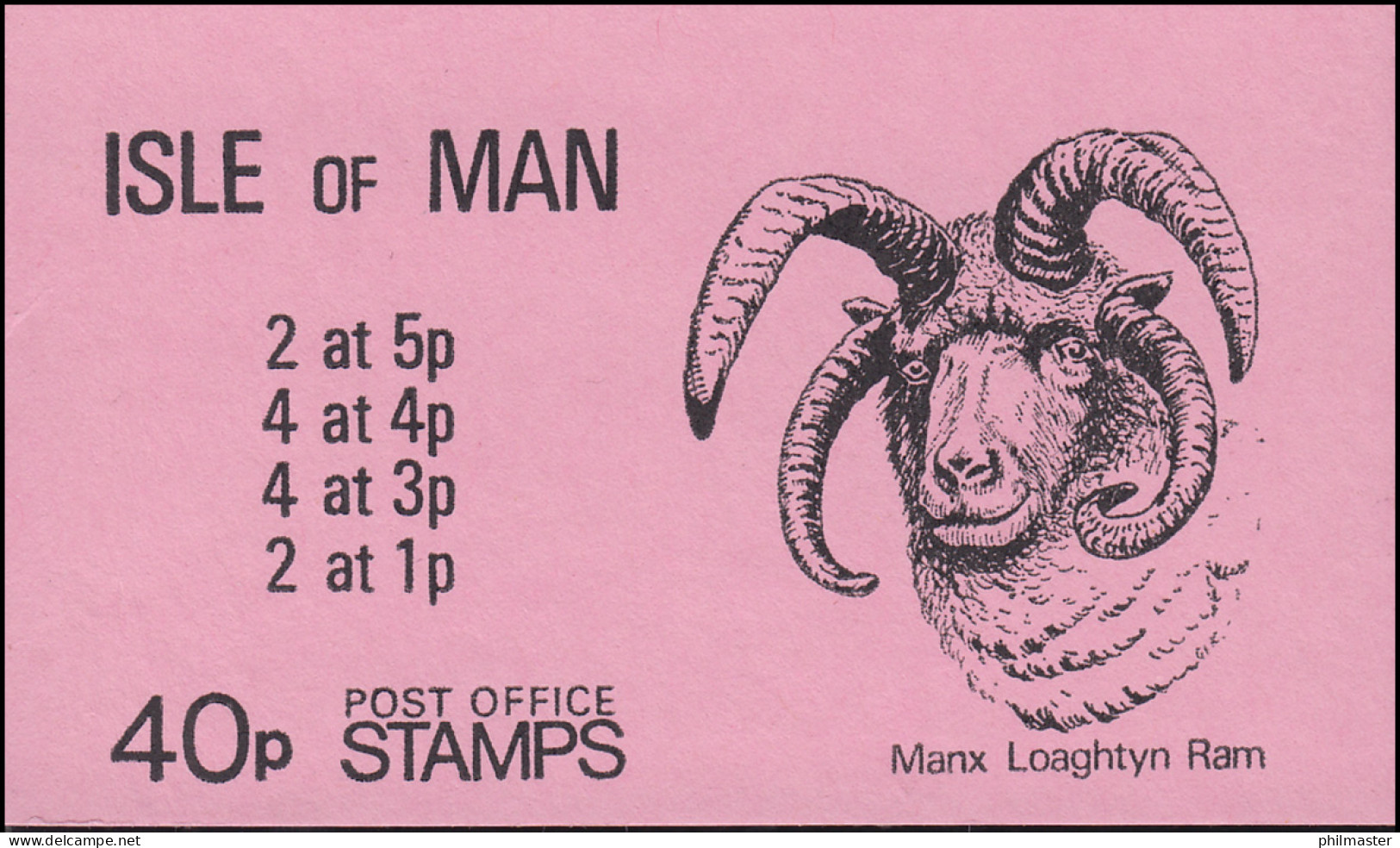 Isle Of Man Markenheftchen 7, Freimarken Wappen 40 Pence 1980, ** Postfrisch - Man (Ile De)