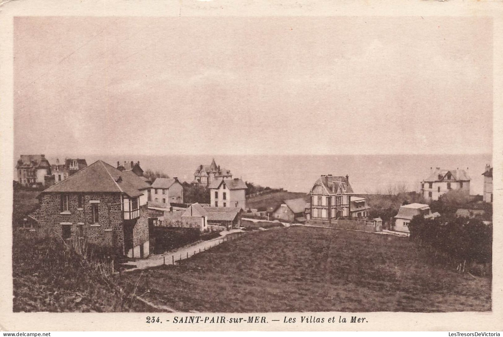 FRANCE - Saint Pair Sur Mer - Vue Sur Les Villas Et La Mer - Carte Postale Ancienne - Saint Pair Sur Mer