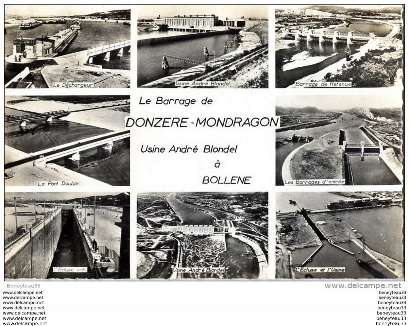 CPSM (Réf : H859) Le Barrage De DONZERE-MONDRAGON (DRÔME 26) MULTI VUES - Usine André Blondel à BOLLENE - Donzere