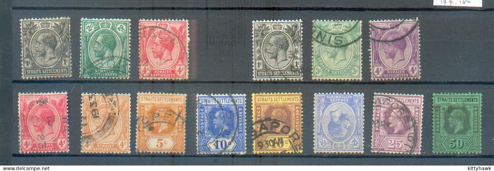 B 39 - Straits Settlements - YT 160-161-162/165-168-169-170-170A-171-173-174-175(*)-177-180  ° Obli - Straits Settlements