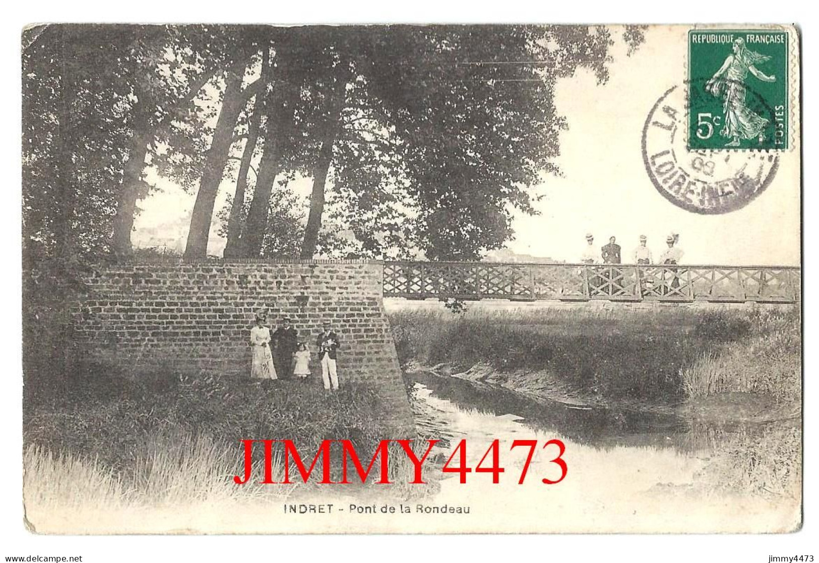 CPA - INDRET En 1908 - Pont De La Rondeau ( Bien Animé ) ( Canton De Saint Herblain ) - Saint Herblain