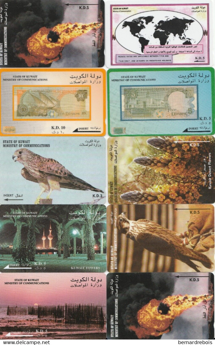 A02 - 10 TELECARTES DU KOWEIT Différentes Pour 3 Euros - Kuwait