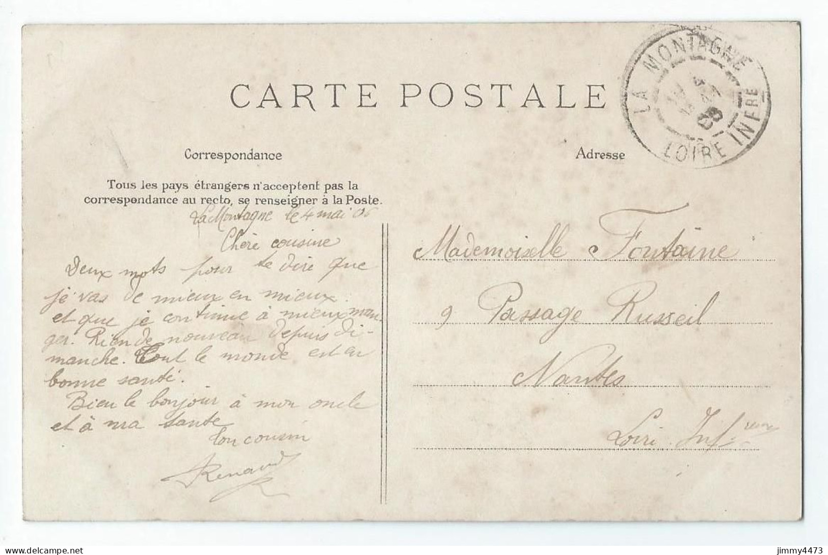 CPA - INDRET En 1905 (Loire-Inf.) Le Château Et L'Horloge ( Rue Bien Animée ( Canton Saint Herblain ) N° 4 Ed. C. L. C. - Saint Herblain