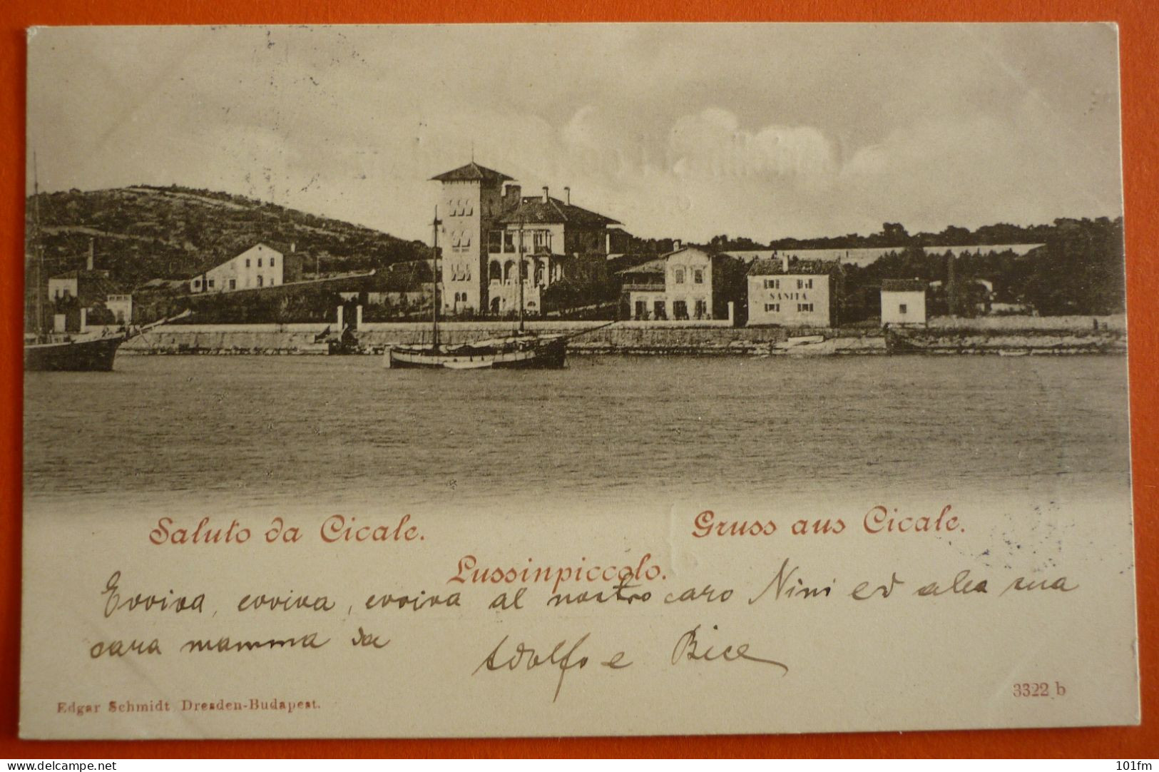 CROATIA - HRVATSKA , LUSSINPICCOLO - MALI LOSINJ, GRUSS AUS CIGALE - UN SALUTO DA CIGALE 1899 - Croatie